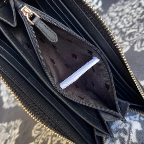 Kate Spade Wrapping Paper Large Tote Multi & Staci Wrapping Paper Stripes Wallet - Picture 14 of 16